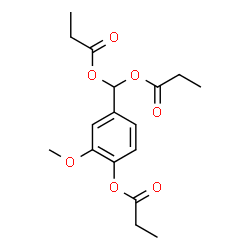 ChemSpider 2D Image | [3-Methoxy-4-(propionyloxy)phenyl]methylene dipropanoate | C17H22O7