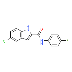 ChemSpider 2D Image | 5-Chloro-N-(4-fluorophenyl)-1H-indole-2-carboxamide | C15H10ClFN2O