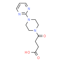 ChemSpider 2D Image | 4-oxo-4-[4-(2-pyrimidinyl)piperazino]butanoic acid | C12H16N4O3