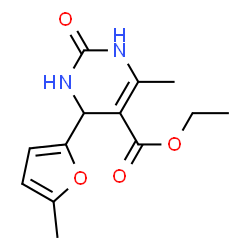 ChemSpider 2D Image | ethyl 2-hydroxy-4-methyl-6-(5-methyl-2-furyl)-1,6-dihydropyrimidine-5-carboxylate | C13H16N2O4
