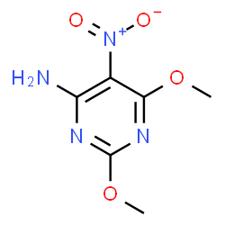 ChemSpider 2D Image | 2,6-Dimethoxy-5-nitro-4-pyrimidinamine | C6H8N4O4