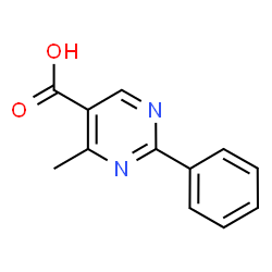 ChemSpider 2D Image | 4-Methyl-2-phenyl-5-pyrimidinecarboxylic acid | C12H10N2O2