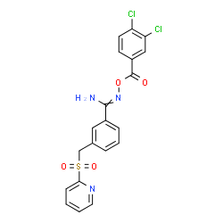 ChemSpider 2D Image | O1-(3,4-dichlorobenzoyl)-3-[(2-pyridylsulfonyl)methyl]benzene-1-carbohydroximamide | C20H15Cl2N3O4S