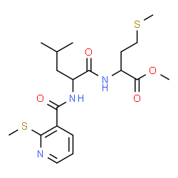 ChemSpider 2D Image | Methyl N-{[2-(methylsulfanyl)-3-pyridinyl]carbonyl}leucylmethioninate | C19H29N3O4S2