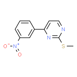 ChemSpider 2D Image | 2-(methylthio)-4-(3-nitrophenyl)pyrimidine | C11H9N3O2S