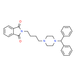 ChemSpider 2D Image | 2-[4-(4-benzhydrylpiperazino)butyl]isoindoline-1,3-dione | C29H31N3O2