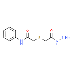 ChemSpider 2D Image | 2-((2-HYDRAZINO-2-OXOETHYL)THIO)-N-PHENYLACETAMIDE | C10H13N3O2S