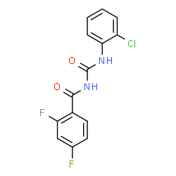 ChemSpider 2D Image | N-(2-chlorophenyl)-N'-(2,4-difluorobenzoyl)urea | C14H9ClF2N2O2