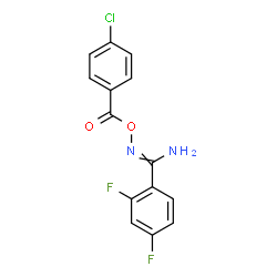ChemSpider 2D Image | N'-[(4-Chlorobenzoyl)oxy]-2,4-difluorobenzenecarboximidamide | C14H9ClF2N2O2