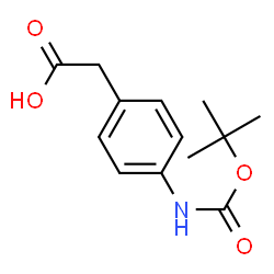 ChemSpider 2D Image | 2-(4-((tert-Butoxycarbonyl)amino)phenyl)acetic acid | C13H17NO4