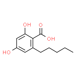 ChemSpider 2D Image | olivetolic acid | C12H16O4