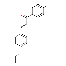 ChemSpider 2D Image | 1-(4-Chlorophenyl)-3-(4-ethoxyphenyl)-2-propen-1-one | C17H15ClO2