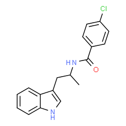 ChemSpider 2D Image | 4-Chloro-N-[1-(1H-indol-3-yl)-2-propanyl]benzamide | C18H17ClN2O