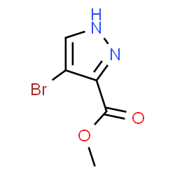 ChemSpider 2D Image | Methyl 4-bromo-1H-pyrazole-3-carboxylate | C5H5BrN2O2