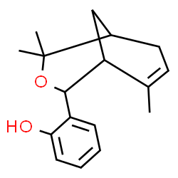 ChemSpider 2D Image | 2-(4,4,8-Trimethyl-3-oxabicyclo[3.3.1]non-7-en-2-yl)phenol | C17H22O2