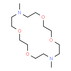 ChemSpider 2D Image | 7,16-Dimethyl-1,4,10,13-tetraoxa-7,16-diazacyclooctadecane | C14H30N2O4