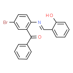 ChemSpider 2D Image | {5-Bromo-2-[(E)-(2-hydroxybenzylidene)amino]phenyl}(phenyl)methanone | C20H14BrNO2