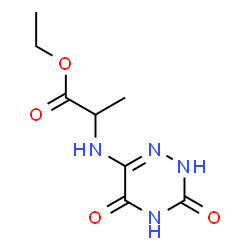 ChemSpider 2D Image | alanine, N-(3,5-dihydroxy-1,2,4-triazin-6-yl)-, ethyl ester | C8H12N4O4
