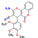 InChI=1/C22H18N2O6/c1-26-15-9-8-12(19(27-2)20(15)28-3)16-13(10-23)21(24)30-18-11-6-4-5-7-14(11)29-22(25)17(16)18/h4-9,16H,24H2,1-3H3