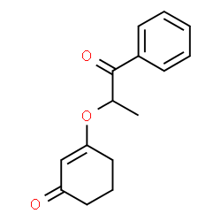 ChemSpider 2D Image | 3-[(1-Oxo-1-phenyl-2-propanyl)oxy]-2-cyclohexen-1-one | C15H16O3