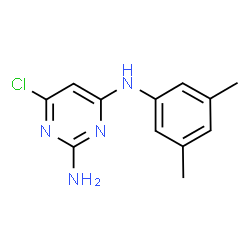ChemSpider 2D Image | 6-Chloro-N~4~-(3,5-dimethylphenyl)-2,4-pyrimidinediamine | C12H13ClN4