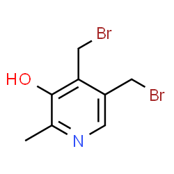 ChemSpider 2D Image | 4,5-Bis(bromomethyl)-2-methyl-3-pyridinol | C8H9Br2NO