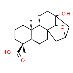 ChemSpider 2D Image | (4S,5S,9S,10S)-13-Hydroxy-5,9-dimethyl-16-oxapentacyclo[13.2.1.0~1,10~.0~4,9~.0~13,17~]octadecane-5-carboxylic acid | C20H30O4