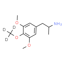 ChemSpider 2D Image | 1-{3,5-Dimethoxy-4-[(~2~H_3_)methyloxy]phenyl}-2-propanamine | C12H16D3NO3