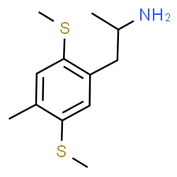 ChemSpider 2D Image | 1-[4-Methyl-2,5-bis(methylsulfanyl)phenyl]-2-propanamine | C12H19NS2