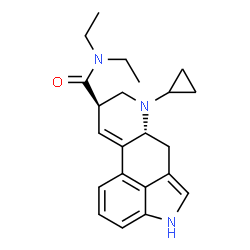 ChemSpider 2D Image | (8beta)-6-Cyclopropyl-N,N-diethyl-9,10-didehydroergoline-8-carboxamide | C22H27N3O