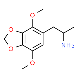ChemSpider 2D Image | 1-(4,7-Dimethoxy-1,3-benzodioxol-5-yl)-2-propanamine | C12H17NO4