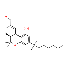 ChemSpider 2D Image | (6aS,10aS)-9-(Hydroxymethyl)-6,6-dimethyl-3-(2-methyl-2-octanyl)-6a,7,8,10a-tetrahydro-6H-benzo[c]chromen-1-ol | C25H38O3