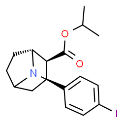 ChemSpider 2D Image | Isopropyl (1R,2S,3S)-3-(4-iodophenyl)-8-methyl-8-azabicyclo[3.2.1]octane-2-carboxylate | C18H24INO2