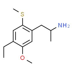 ChemSpider 2D Image | 1-[4-Ethyl-5-methoxy-2-(methylsulfanyl)phenyl]-2-propanamine | C13H21NOS
