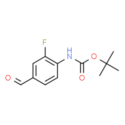 ChemSpider 2D Image | tert-Butyl (2-fluoro-4-formylphenyl)carbamate | C12H14FNO3