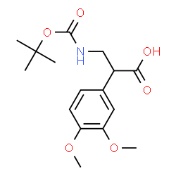 ChemSpider 2D Image | 3-tert-Butoxycarbonylamino-2-(3,4-dimethoxy-phenyl)-propionic acid | C16H23NO6