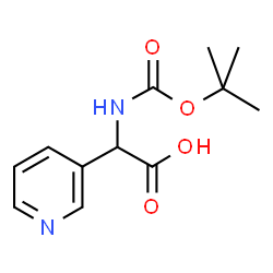 ChemSpider 2D Image | tert-Butoxycarbonylamino-pyridin-3-yl-acetic acid | C12H16N2O4