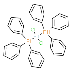 ChemSpider 2D Image | Dichloro[bis(triphenylphosphine)]palladium | C36H30Cl2P2Pd