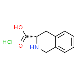 ChemSpider 2D Image | (S)-1,2,3,4-tetrahydroisoquinoline-3-carboxylic acid hydrochloride | C10H12ClNO2