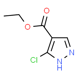 ChemSpider 2D Image | Ethyl 5-chloro-1H-pyrazole-4-carboxylate | C6H7ClN2O2