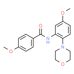 ChemSpider 2D Image | 4-Methoxy-N-[5-methoxy-2-(4-morpholinyl)phenyl]benzamide | C19H22N2O4