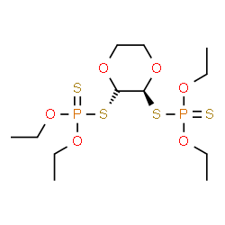ChemSpider 2D Image | S,S'-(2R,3S)-1,4-Dioxane-2,3-diyl O,O,O',O'-tetraethyl bis(phosphorodithioate) | C12H26O6P2S4