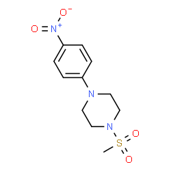 ChemSpider 2D Image | 1-(Methylsulfonyl)-4-(4-nitrophenyl)piperazine | C11H15N3O4S