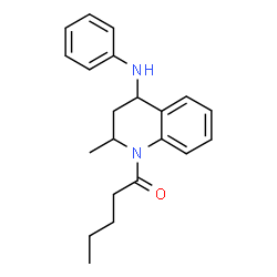 ChemSpider 2D Image | 1-(4-Anilino-2-methyl-3,4-dihydro-1(2H)-quinolinyl)-1-pentanone | C21H26N2O