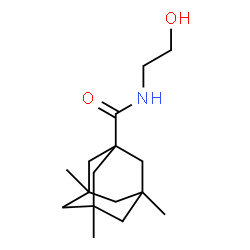 ChemSpider 2D Image | N-(2-Hydroxyethyl)-3,5,7-trimethyl-1-adamantanecarboxamide | C16H27NO2