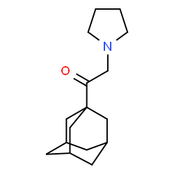 ChemSpider 2D Image | 1-(Adamantan-1-yl)-2-(1-pyrrolidinyl)ethanone | C16H25NO