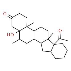 ChemSpider 2D Image | 6b-Acetyl-13a-hydroxy-4a,6a,13-trimethylicosahydro-2H-indeno[2,1-a]phenanthren-2-one | C26H40O3