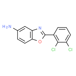 ChemSpider 2D Image | 2-(2,3-Dichlorophenyl)-1,3-benzoxazol-5-amine | C13H8Cl2N2O