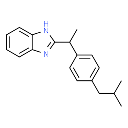 ChemSpider 2D Image | 2-[1-(4-Isobutylphenyl)ethyl]-1H-benzimidazole | C19H22N2