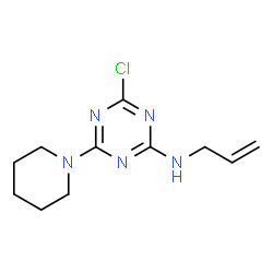 ChemSpider 2D Image | N-Allyl-4-chloro-6-(1-piperidinyl)-1,3,5-triazin-2-amine | C11H16ClN5